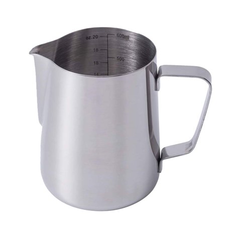 

Chamat 20 Oz /600 MlStainless Steel Milk Frothing Pitcher - Measurements Inside Plus Perfect for Espresso Machines Milk Frothers Latte Art