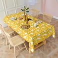 thumbnail image 3 of Yellow Lemon Fruit Shapes Orange Pattern Rectangle Tablecloth 60"x102",Waterproof Polyester Rectangle Table Cloth, Wipeable Spillproof Polyester Tablecloth for Dining, Camping, Indoor and Outdoor, 3 of 6