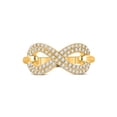 thumbnail image 2 of 10kt Yellow Gold Womens Round Diamond Infinity Ring 1/3 Cttw, 2 of 4