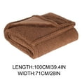 thumbnail image 2 of Btomtd 30"x40" Thermal Insulation Flannel Blanket Warming Blanket Cozy Texture Bed Blanket Soft Throw Blanket for Household Use, Brown, 2 of 5