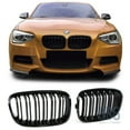 thumbnail image 4 of 2Pcs ABS Front Bumper Cover Grill Grille For BMW 1Series F20 116i 118i 12-14 Gloss Black, 4 of 9