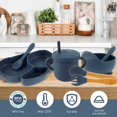 thumbnail image 2 of 9 Pcs Baby Feeding Set Silicone Baby Plate and Bowl Set with Suction Cup BPA-Free Baby Tableware Set Baby Led Weaning Supplies Washable Microwave, 2 of 8