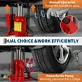 thumbnail image 5 of Ladcaser 20 Ton Air Hydraulic Bottle Jack, Heavy Duty Dual Power Pneumatic/Manual Car Lift for Trucks & SUVs, Low Profile 8.3"-16.1" Lift Range, w/ Safety Valve, 5 of 7