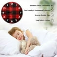 thumbnail image 3 of ZXCXRQFa Red Plaid Round Wood Wall Clock, 10 Inch Battery Operated Analog Quiet Desk Clock for Home,Kitchen,Office,School,Bathroom, 3 of 7