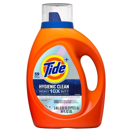 Tide + Hygienic Clean HE Turbo Clean Liquid Laundry Detergent, 59 Loads - Original 84 oz