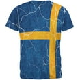 thumbnail image 2 of Distressed Swedish Flag All Over Mens T Shirt Multi 2XL, 2 of 2