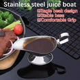 thumbnail image 3 of Gravy Boat with Classic Base, Stainless Steel Sauce Boat, Sauce Bowl with Handle, Suitable for Turkey, Grilled Meat, Steak, BBQ, 3 of 5