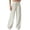 Beige, variant on Qholemyo Drawstring Pants for Women Casual Versatile Striped High Waist Pants Lightweight Wide Leg Loose Trousers