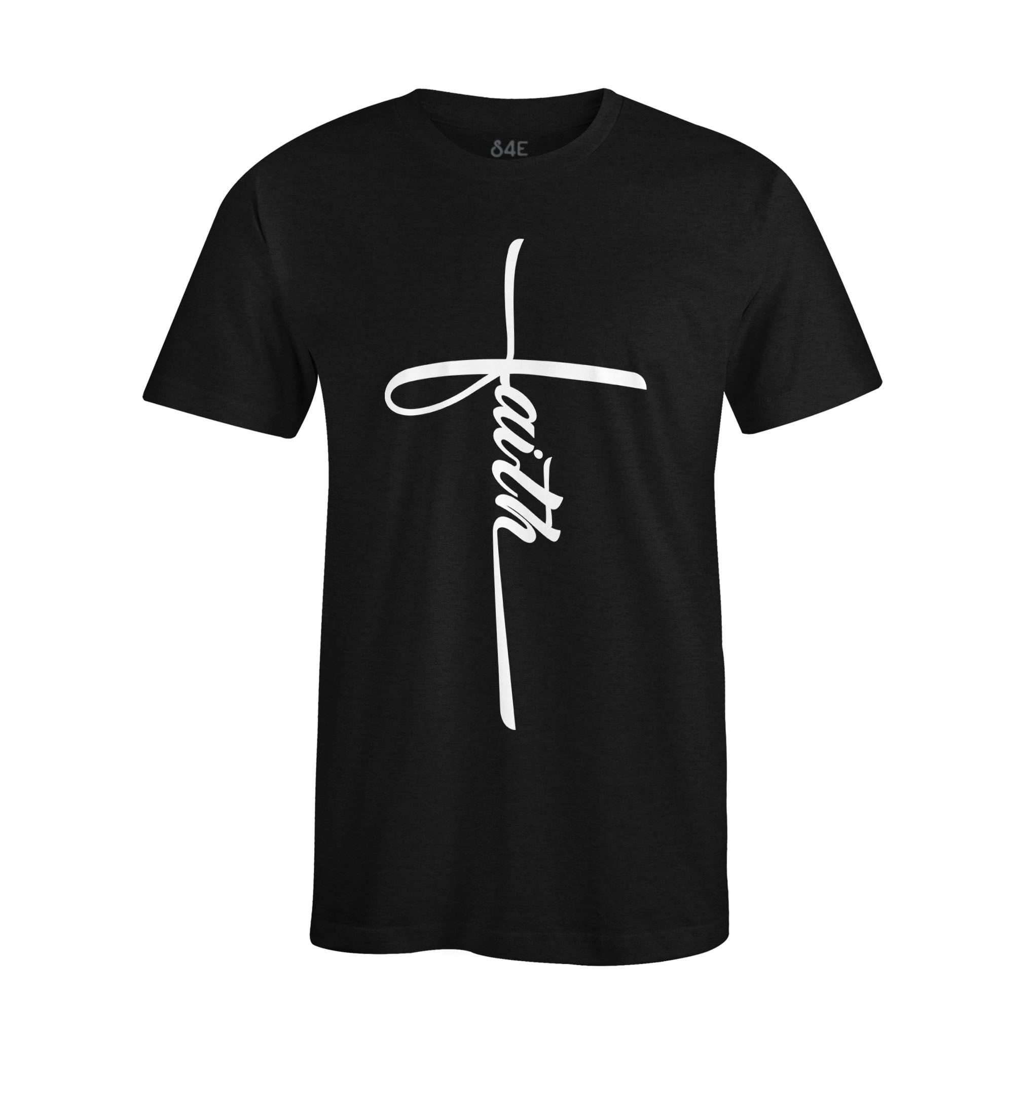 S4E - S4E Men's Faith Cross Religious T-Shirt - Walmart.com - Walmart.com