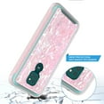 thumbnail image 4 of Moto G Power 2021 Case, Rosebono Graphic Design Shockproof Impact Resistant Protective Full-Body Rugged Clear Hybrid Bumper Case for Moto G Power 2021 (Pink Shell), 4 of 4
