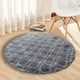 thumbnail image 4 of Ganfancp Dormitorio a Rayas Redonda de Seda de Lana Alfombra a Prueba de Tontos Sala de Estar Sofá Piso Estera Casa Colgante Cesta de Pelo Largo Estera 40Cm Ofertas Del Día Sólo En Línea 1X Alfombra, 4 of 4