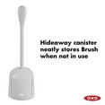 thumbnail image 2 of OXO Good Grips Compact Toilet Brush & Canister - Gray, 2 of 6