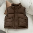 thumbnail image 4 of hotojiny Unisex Boys Girls Puffer Vest Stand Collar Sleeveless Quilted Vest Lightweight Warm down Jacket Winter Kid Clothes 3-13 Years, 4 of 5