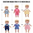 thumbnail image 4 of Girl Doll Clothes and Accessories Gift - 8 pcs Alive-Baby Doll Clothes Dress Outfits for 12 Inch Dolls, 6 Complete Sets Clothing of Dresses Cloak Onesies Pajamas, Gifts, 4 of 5