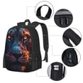 thumbnail image 2 of Balery Forest Cool Lion Mochila para hombre y mujer - Tela Oxford 600D resistente - Gran capacidad, resistente al agua, ideal para la escuela, viajes y senderismo, 2 of 6