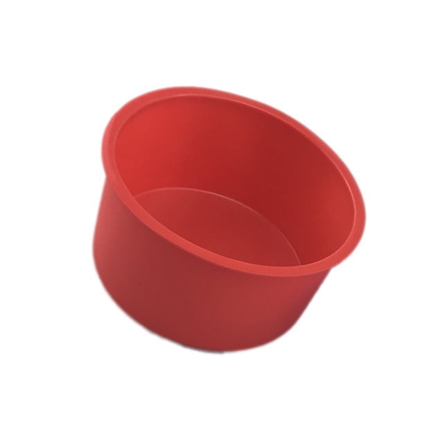 Bakery Cake Round Mold Non-stick High Temperature Resistant Tool Non-stick High Silicone Mould Pastry Reusable Baking Tool Kitchen Gadget Red 4 Inch