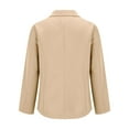 thumbnail image 5 of NAZISHW Blazers for Women 2024 Fall Business Casual Blazers Long Sleeve Notch Lapel Trendy Work Office Blazer Jackets (Beige,L), 5 of 6