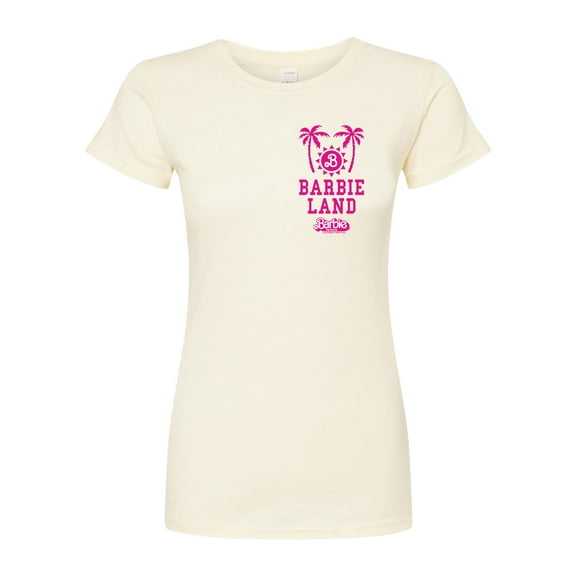 Barbie - Barbie Land Palm Trees & Sun - Juniors Fitted Graphic T-Shirt