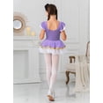 thumbnail image 1 of MSemis Robe de Danse Ballet pour Filles Enfants Justaucorps Fée Princesse Jupe Tutu Tenue de Fête Costume de Performance de Cirque Violet 16, 1 of 7