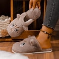 thumbnail image 6 of SAWOBUUN Cute Cat Slippers for Women Men Animal Fuzzy Plush Closed Toe House Slippers Soft Fluffy Warm Cozy Indoor Bedroom Shoes, 6 of 7