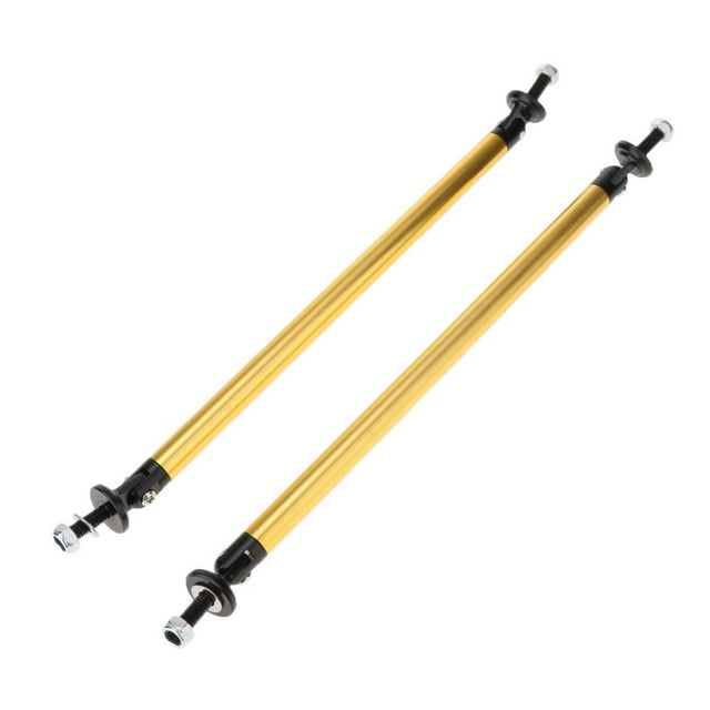Almencla 2 XAdjustable Universal Front Bumper Lip Diffuser Splitter Support Rod Support Rod - Gold, 200mm