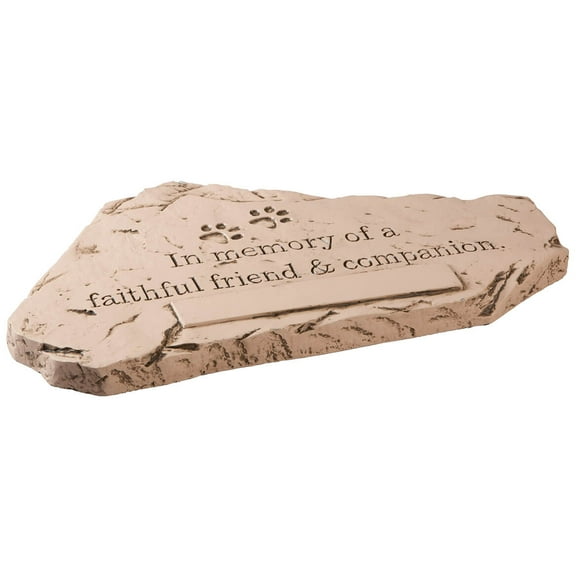 Faithful Friend and Companion Pet Memorial, Customized Indoor/Outdoor Resin Garden Stone