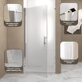 thumbnail image 6 of 34"x72" Pivot Shower Door, 1/4" Tempered Glass, Brushed Nickel, 6 of 13