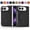 Black, variant on Kryonix for iPhone Duo Case with 360° Rotatable Magnetic Ring Kickstand,Built-in Kickstand Compatible with MagSafe, Slim PU Leather Military Grade Drop Protection Shockproof Cover,Purple