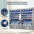 thumbnail image 3 of Tittla Beverage Refrigerator,300 Can 48"Beverage Fridge Freestanding/Built-in Reversible Door Hinge Beverage Cooler(2 Pcs), 3 of 10