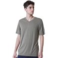 thumbnail image 1 of Maevn Uniformes Hommes Col en V Tricot Modal sous-Blouse Grand Taupe, 1 of 2