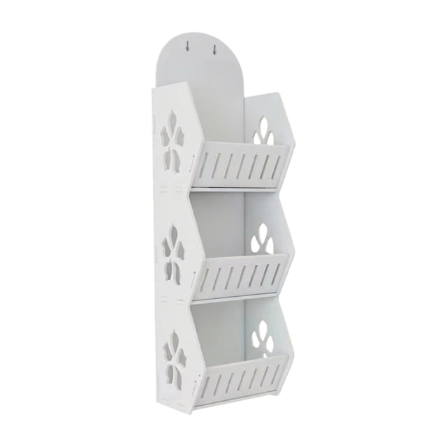 Estante de Almacenamiento de Baño Montado en la Pared de Tres Capas Es Adecuado para Almacenamiento en Salas de Estar, Dormitorios, Baños, Duchas, Ahorrando Espacio en la Sala de Baño / Lavandería