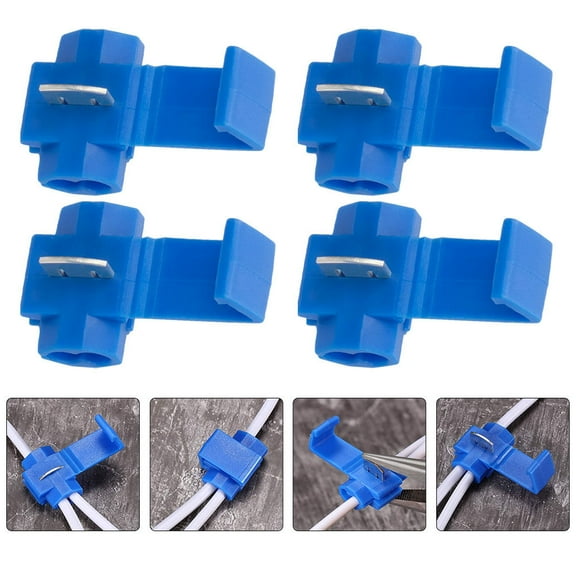 LEORX Quick Splice Connector Blue 100Pcs 1.3X0.8In