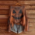 thumbnail image 3 of Women's Fashion Long Sleeve Christmas Snowman Snowflake Print Jacket Cardigan for Fall and Winter, Cozy and Festive, Ideal as Christmas Sweaters for Women and Christmas Gifts,Orange,Size S, 3 of 6