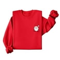 thumbnail image 4 of QTBIUQ Ladies Christmas Printed Fashionable Loose Casual Long Sleeved Top Regular Sleeve Hooded Sweatshirt Red, 4 of 6