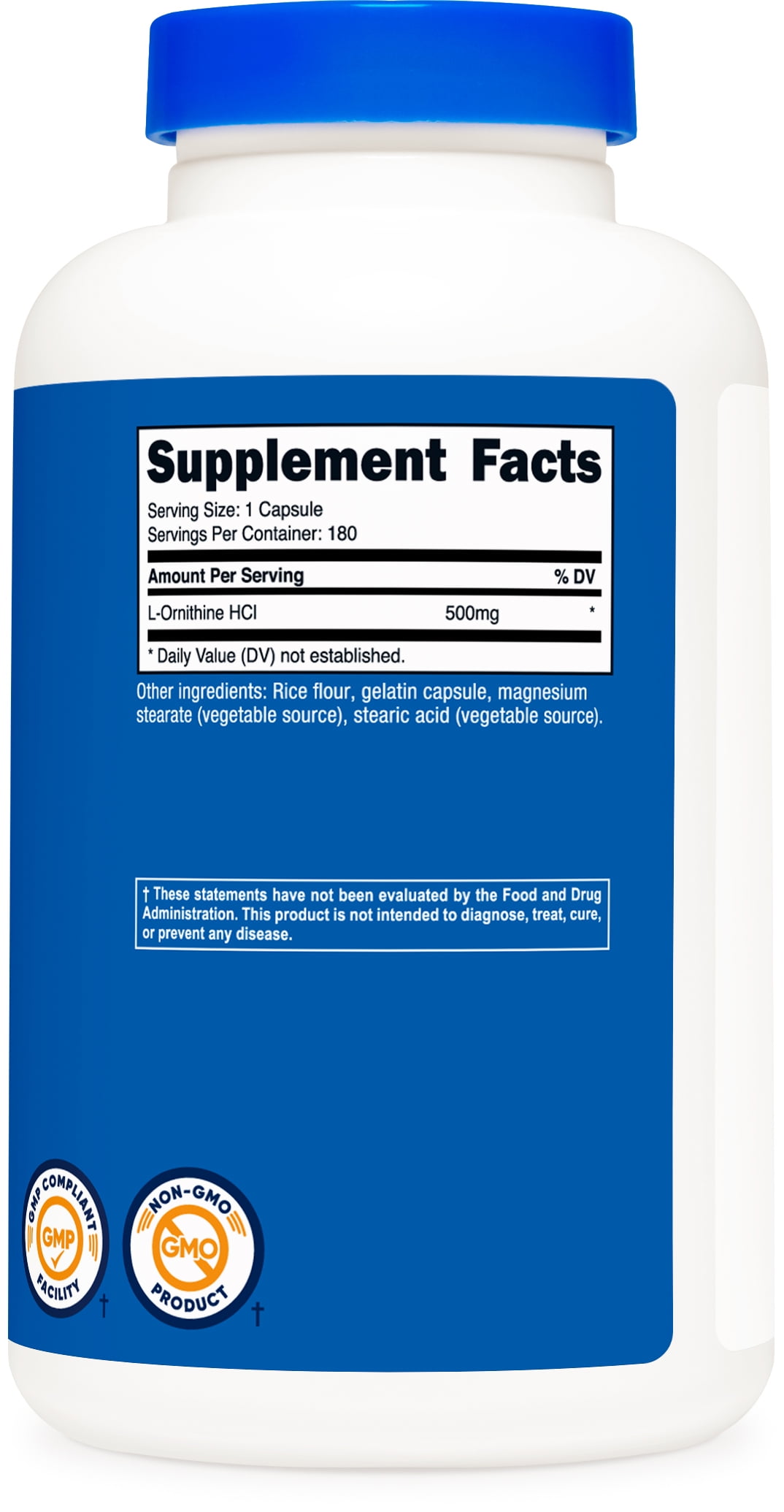 l carnitine l arginine l ornithine Nutricost L-Ornithine 500mg Amino Acid, 180 Capsules - Pre-Workout Gluten  Free Supplement