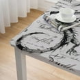 thumbnail image 4 of nygtbtfer Retro Coffee Theme Round TableclothSpill-Proof Wrinkle Free Table Cloth Washable Polyester Fabric Table Cover for Dining Kitchen Wedding Party  Elastic Edge White, 4 of 7
