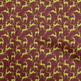 thumbnail image 1 of oneOone Cotton Poplin Twill Maroon Fabric Christmas Reindeer Lumberjack Sewing Fabric By The Yard Printed Diy Clothing Sewing Supplies 56 Inch Wide, 1 of 6