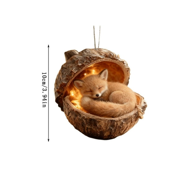 Forest Animal Acorn Christmas Ornaments, Handmade Woodland Creature Tree Decorations, Festive Hanging Pendants with Nature Themes, for Holiday Tree Trimming and Seasonal Gift Exchanges