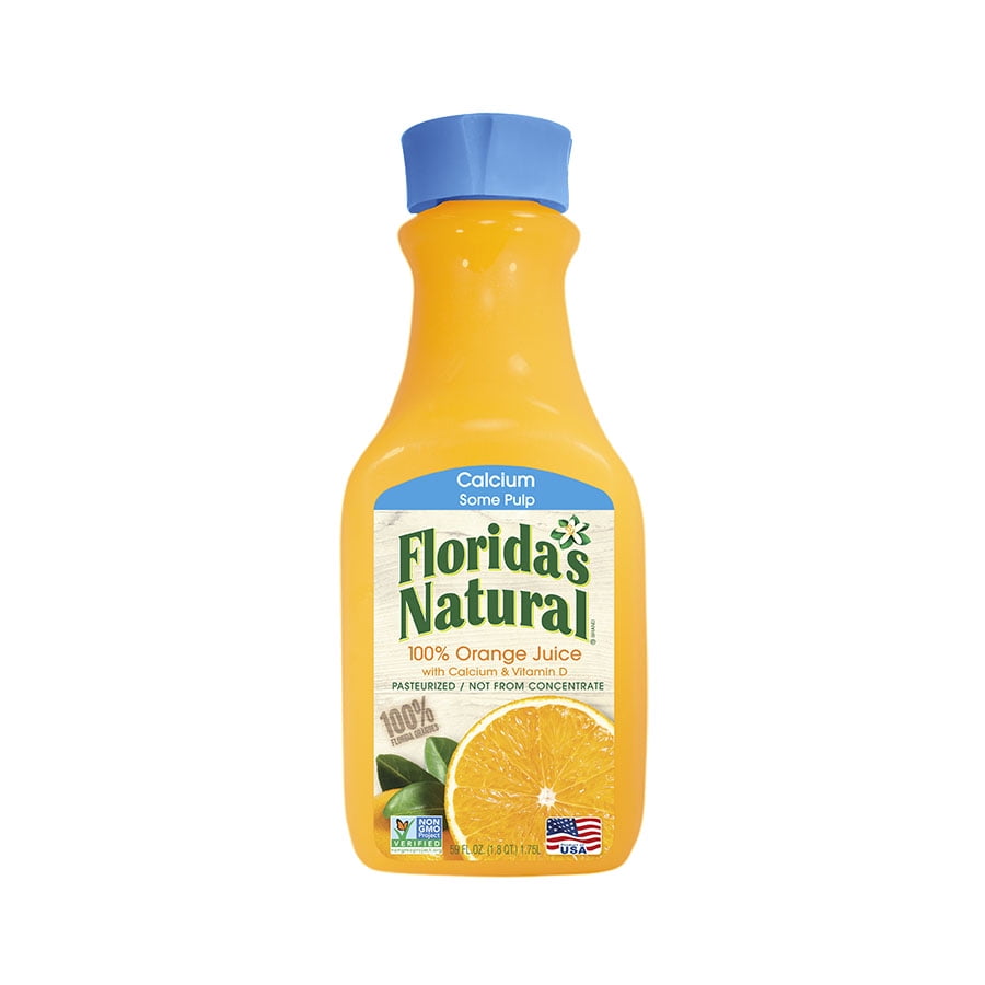 Florida's Natural 100 Orange Juice With Some Pulp & Calcium, 59 oz