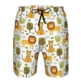 thumbnail image 3 of Balery Tiger Lion Traje de Baño Estilo Hawaiano para Hombre, Shorts de Secado Rápido con Bolsillos-X-Large, 3 of 6