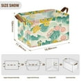 thumbnail image 7 of Yayeee Foldable Storage Basket for Shelves with Handles Waterproof Cloth Bins, Floral Wave, 7 of 7