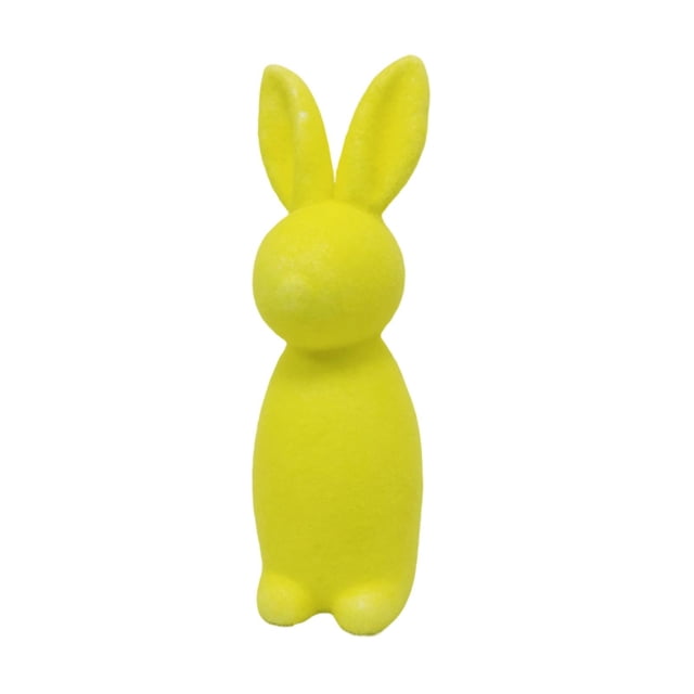 Decoración de Pascua con flocado, centro de mesa de , decoración de Pascua para fiestas, balcón, hogar, mesa de comedor navideña amarillo