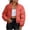 Q61 Watermelon Red, variant on Mifsaly Womens Cropped Puffer Jacket Full Zip Stand Collar Regular Fit Warm Quilted Coat Casual Winter Padded Outerwear Wine,M