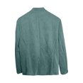 thumbnail image 5 of Domuza Men's Suede Blazer Jacket Faux Leather Retro Casual Button Up Suit Jackets Fall Winter Trendy Stand Collar Sport Coat with Pockets, 5 of 6