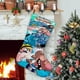 thumbnail image 1 of Las Sombrías Aventuras de Billy y Mandy Tema: Calcetines de Navidad, fino lino blanco para colgar en escaleras y chimenea, decoración navideña para el hogar, regalo de Navidad.54cm×38cm, 1 of 5