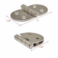 thumbnail image 3 of Gem Lux Stainless 2 7/8 x 1/12 Inch 14 Gauge Steel Marine Boat Hinges W / Screws (Pair), 3 of 3