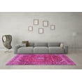 thumbnail image 3 of Ahgly Company Indoor Square Medallion Pink Traditional Area Rugs, 5' Square, 3 of 4