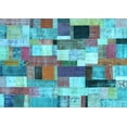 thumbnail image 1 of Ahgly Company Indoor Rectangle Patchwork Light Blue Transitional Area Rugs, 5' x 8', 1 of 4
