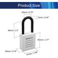 thumbnail image 2 of Wekity Lockout Tagout Locks Safety Padlock Loto Locks Keyed Differently PA Lock Out Tag Out Steel Shackle Small Luggage Padlocks White-0621, 2 of 5