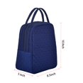 thumbnail image 3 of Bolsa Térmica para Almuerzo Jula Vance Grande de Tela Acolchada de Algodón Azul, 3 of 8